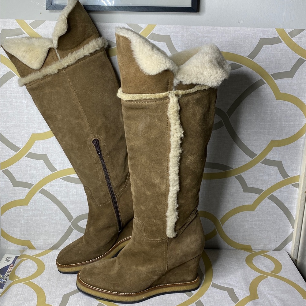 Napoleoni Made in Italy Knee High Lined Suede Boots